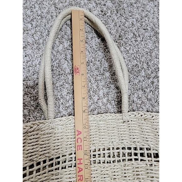 J.CREW Marseille 100% Paper Straw Open Weave Unstructured Market Tote Bag Beach - Picture 16 of 16